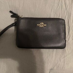 Coach black leather wallet